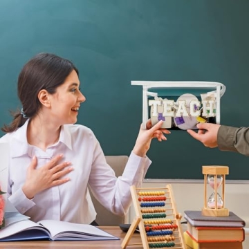 CY2SIDE TEACH Clear Makeup Bag for Educators