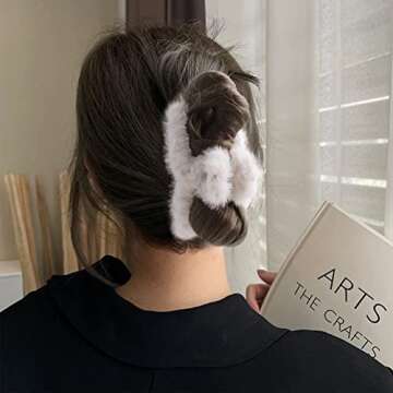 ALYCLIP 9PCS Fluffy Plush Hair Claw Clips for Women