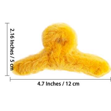 ALYCLIP 9PCS Fluffy Plush Hair Claw Clips for Women