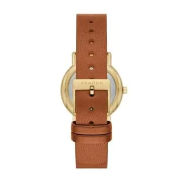 Stylish Skagen Women's Signatur Lille Leather Band Watch