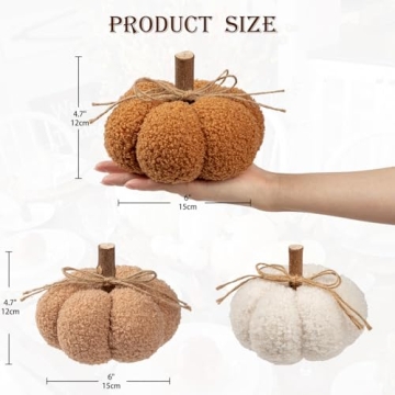6" Fall Pumpkin Decor Set for Home and Celebrations