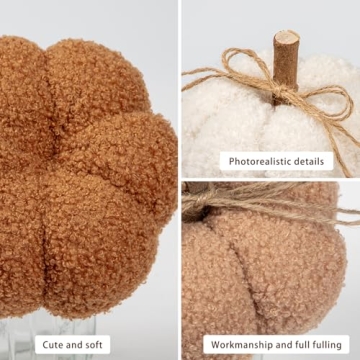 6" Fall Pumpkin Decor Set for Home and Celebrations