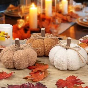 6" Fall Pumpkin Decor Set for Home and Celebrations