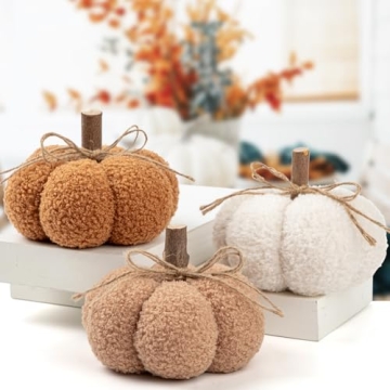 6" Fall Pumpkin Decor Set for Home and Celebrations