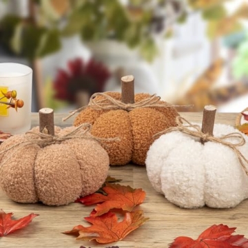 6" Fall Pumpkin Decor Set for Home and Celebrations