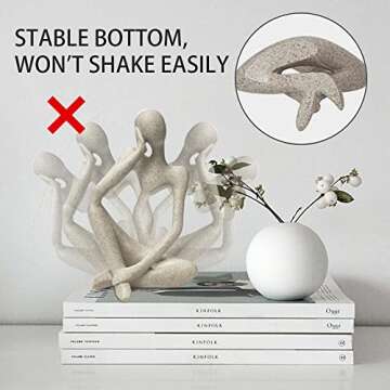 prosfalt Sandstone Resin Thinker Style Abstract Sculpture Statue Collectible Figurines Home Office Bookshelf Desktop Decor(Sandstone - Left Reverie)