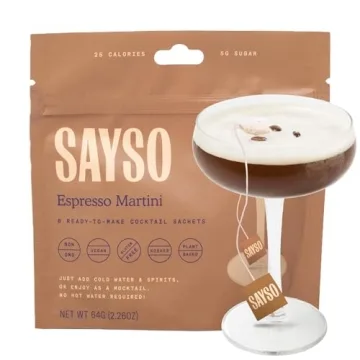 SAYSO: Espresso Martini Instant Cocktail Tea Bags | Infuses with Cold Water & Spirits for a Premium ...