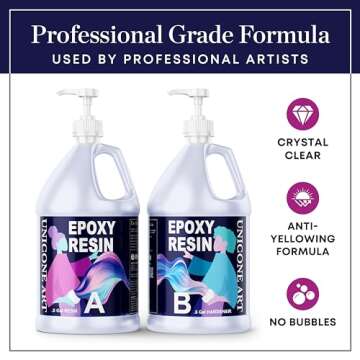 Unicone Art Epoxy Resin Kit - Non-Toxic, Odor-Free, Crystal Clear
