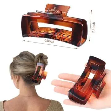 8 Pcs Large Hair Claw Clips for Thick Hair Stylish & Functional