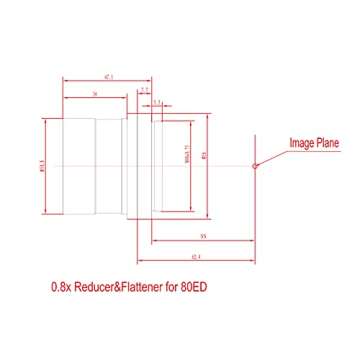 SVBONY SV193 Focal Reducer 2 Inch 0.8X Field Flattener Telescope Accessory for SV503 80mm F7 ED Tele...