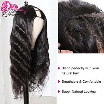 Beauty Forever Body Wave U Part Wig for Natural Elegance
