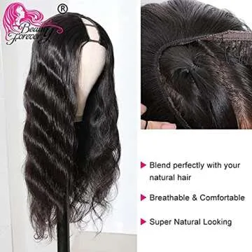 Beauty Forever Body Wave U Part Wig for Natural Elegance