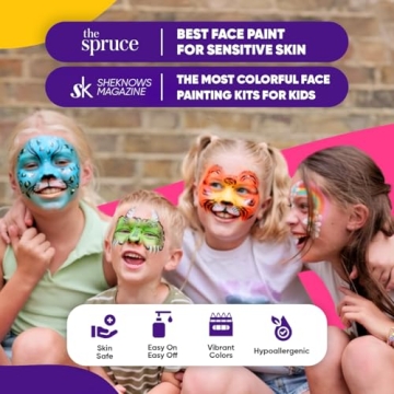 Blue Squid Face Paint Crayons - Vibrant Washable Fun