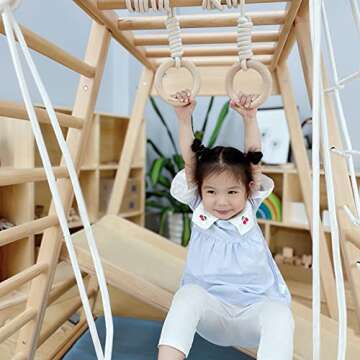 WOBOINNO Kids Gymnastic Rings - Safe & Fun Exercise for Kids