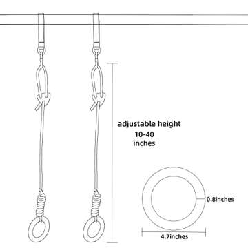WOBOINNO Kids Gymnastic Rings for Fun & Fitness