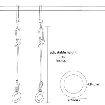 WOBOINNO Kids Gymnastic Rings for Fun & Fitness