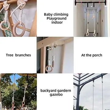 WOBOINNO Kids Gymnastic Rings for Fun & Fitness