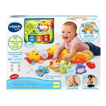 VTech Giraffe Tummy Time Discovery Pillow for Infants