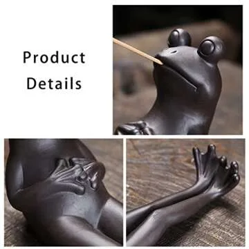 ChangWanna Frog Incense Stick Holder with 45 Sticks