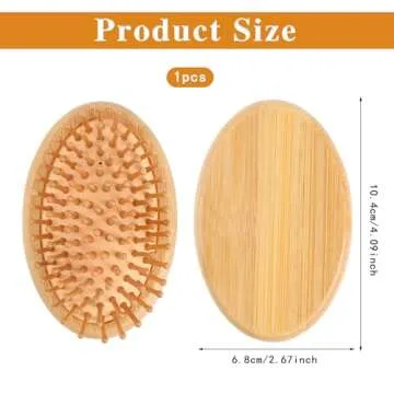 Bamboo Massage Comb for Scalp Care and Hair Management