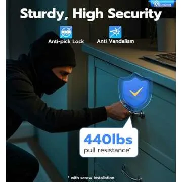 eLinkSmart Smart Cabinet Lock, Hidden No Drill Adhesive Magnetic Baby Proofing Child Proof Drawer Locks, Keyless RFID Bluetooth Cabinet Locks for Adults File Kitchen Cupboard Closet Liquor - White