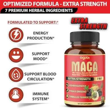 Maca Root Capsules - Supports Natural Health - Energy - Performance & Mood Supplement - Enhanced Blood Flow 3-Month Supply