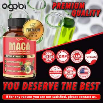 Maca Root Capsules - Supports Natural Health - Energy - Performance & Mood Supplement - Enhanced Blood Flow 3-Month Supply