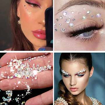 PLOMFOV Face Jewels for Stunning Glitter Makeup Looks
