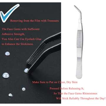 PLOMFOV Face Jewels for Stunning Glitter Makeup Looks