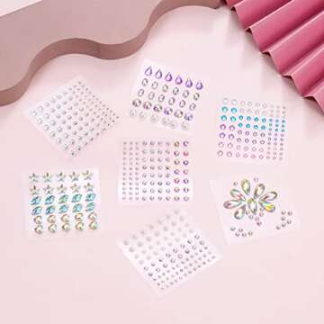 PLOMFOV Face Jewels for Stunning Glitter Makeup Looks