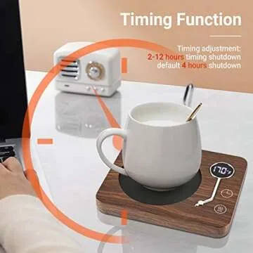 Coffee Mug Warmer, CEROBEAR Mug Warmer for Desk 3 Temperature Control 130℉/150℉/170℉, Cup Warmer with Auto Shut Off for Coffee Milk Tea Beverage