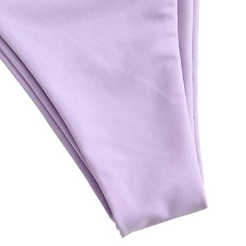 ZAFUL Women's Ruched Tie Front High Cut Bikini Set