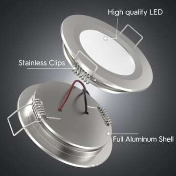 Acegoo RV Recessed Dimmable LED Puck Light 12V