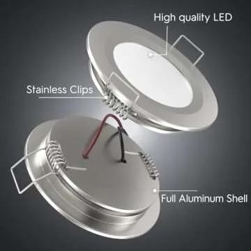 Acegoo RV Recessed Dimmable LED Puck Light 12V