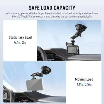 Neewer Suction Cup Mount for iPhone & GoPro Action Camera