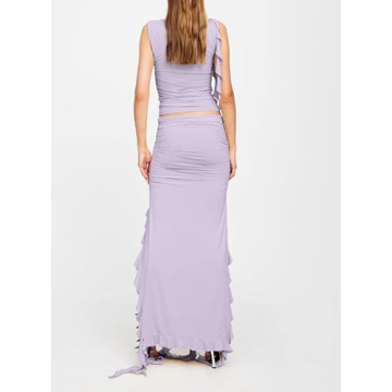 NUFIWI Sexy Y2K Ruffles Skirts Sets for Trendy Outfits