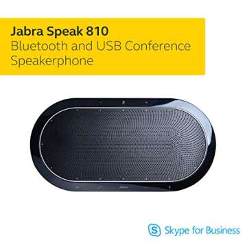 Jabra Speak 810 MS Wireless Bluetooth Speakerphone - Portable Conference Speaker with Superior Audio...