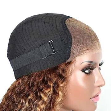 ISEE Hair Glueless Deep Wave Human Hair Wig 22 Inch