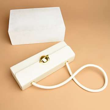 Purses and Handbags for Women Leather Designer Tote Fashion Ladies Shoulder Bags For Women (A-White)