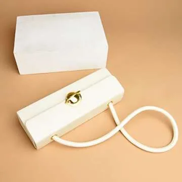 Purses and Handbags for Women Leather Designer Tote Fashion Ladies Shoulder Bags For Women (A-White)