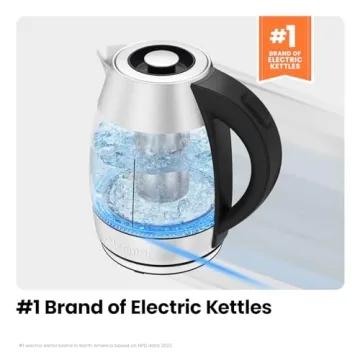 Chefman Electric Kettle Fast Boiling with Tea Infuser Auto Shut Off