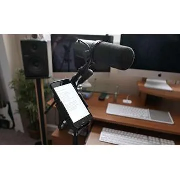 Universal Music Smartphone Mount for Mic Stands w/ 360° Swivel