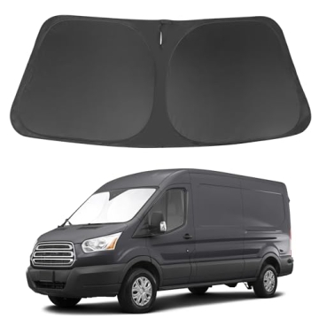 Custom Fit Windshield Sun Shade for Ford Transit 2015-2024 - Foldable Front Protector