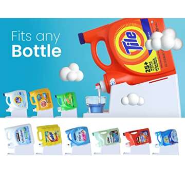 Skywin Laundry Soap Station - Laundry Detergent Cup Holder for Dispensing Soap, with Angled Downward Slope for Easy Pouring - Laundry Soap Catcher with Anti-Slip Rubber Feet Laundreasy (White, 2)