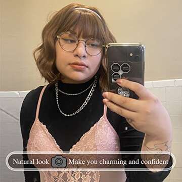 ISWEET Short Bob Wavy Wig with Bangs for Stylish Transformations