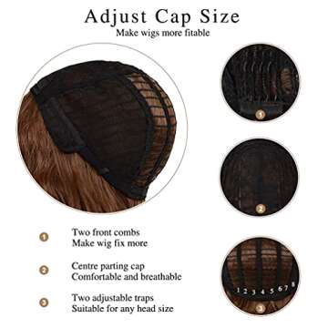 ISWEET Short Bob Wavy Wig with Bangs for Stylish Transformations