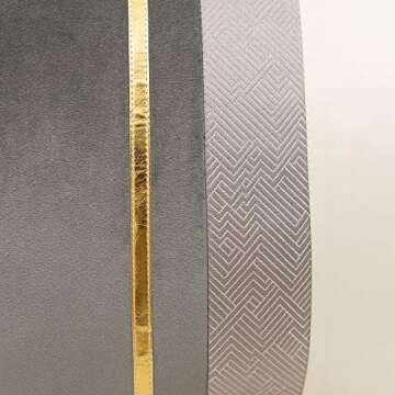 Avigers 20 x 20 Inches Gray White Gold Leather Striped Patchwork Velvet Cushion Case Luxury Modern Throw Pillow Cover Decorative Pillow for Couch Living Room Bedroom Car