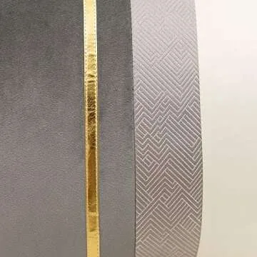 Avigers 20 x 20 Inches Gray White Gold Leather Striped Patchwork Velvet Cushion Case Luxury Modern Throw Pillow Cover Decorative Pillow for Couch Living Room Bedroom Car