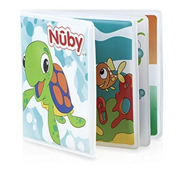 Nuby Bath Fun Time Book - Waterproof, Squeaker for Early Education