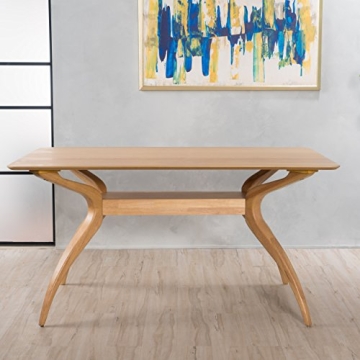 Christopher Knight Home Salli Wood Dining Table - Stylish Natural Oak Finish